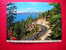 CPSM-ETATS-UNIS-ROADSIDE SCENE SHOWING BEAUTIFUF LAKE TAHOE AND HIGHWAY 28 A BREATH-TAKING DRIVE ARROUND TAHOE - American Roadside