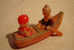 JOUET ANCIEN / Celluloide JAPON / COUPLE D ENFANTS DANS UN CANOE  1950/60 / TRES BEL  ETAT / - Toy Memorabilia