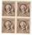 1940 Famous Americans Series, 10 Cent Mark Twain Issue Scott #863, Unused Block Of 4 - Unused Stamps