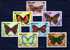 NEW ZEALAND 1990 Schmetterlinge Kambodscha 1142/9+Block 176 O 5&euro; Papillon Zizina Hb Bloc M/s Butterfly Sheet Bf Cam - Kampuchea
