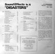 * LP *  SOUND EFFECTS: DISASTERS (BBC 1977 Ex-!!!) - Volledige Verzamelingen