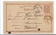 Brs214/  DEUTSCHES REICH -  ELBERFELD - Ganzsache + Zusatzmarke (beschädigt) 1874 In Die Schweiz - Sonstige & Ohne Zuordnung