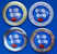 The Souvenir Badges With Strong Magnets #365 &ndash;Two Flags Of Israel. - Magnets