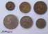 6 COINS - MONNAIE - CURRENCY, URUGUAY 1960  2, 5, 10, 25, 50CENTESIMOS, 1 PESO - Uruguay