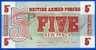 5 NEW PENCE BRITISH ARMED FORCES SPECIAL VOUCHER 6ième SERIE NEUF - British Troepen & Speciale Documenten