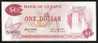 GUYANA   P21f   1  DOLLAR   1989  Signature 7 Low Number  # 000613 UNC. - Guyana