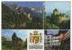 AKFL Liechtenstein Postcards Vaduz: Castle - Red House - Traditional Dress - Government Building - Liechtenstein