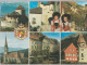 AKFL Liechtenstein Postcards Vaduz: Castle - Red House - Traditional Dress - Government Building - Liechtenstein