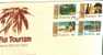 FIJI ISLANDS FDC TOURISM LANDSCAPES SUNSET SET OF 4 STAMPS DATED 18-08-1980 CTO SG? READ DESCRIPTION !! - Fidji (1970-...)