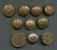 WW I RUSSIA BRITAIN, LOT OF 10 INSIGNIA COCKADE BUTTON - Boutons