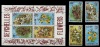 (006+38) Seychelles  Flowers Sheet / Bf / Bloc Fleurs / Blumen / Bloemen / Flora   ** / Mnh  Michel 282-85 + BL 1 - Seychelles (1976-...)