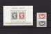 Stamp On Stamp Nr. 1+2 Marken 1977 Luxemburg 951+Block 10 ** 10€ Jubiläum 125 Jahre Briefmarken M/s Sheets Bf Luxembourg - Blokken & Velletjes