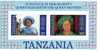 Delcampe - Gedenkblatt Königinmutter Elisabeth Tansania 264/7, ZD + Bl.42/43 ** 14€ Porträt, Blumenumrangt, Mit Hut, Mit Kappe - Tansania (1964-...)
