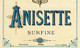 Superbe étiquette (label) Authentique  ANISETTE Surfine. Anis. Beau Blason. Dorée Et "glacée" - Autres & Non Classés