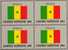 Flaggen IV 1983 SENEGAL New York 435+ 4-Block + Kleinbogen ** 7€ Somalia, Senegal, Brasilien, Schweden - Briefmarken