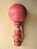 Bilboquet Rouge En Bois Ancien - Toy Memorabilia