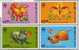 Happy New Year Jahr Des Ochsen 1997 HONG KONG Hongkong 785/8, 5ZD Plus Block 45 ** 22€ Chinesisches Neujahr Stickerei - Unused Stamps