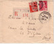 GANDON -Yvert N° 721+716 Sur LETTRE RECOMMANDEE De PARIS (V) Pour LE VIGAN (GARD) -1946 - 1945-54 Marianne Of Gandon