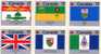 Flaggen Der Provinzen Im Typ II Kanada 731/42+ 12-KB ** 10€ Canada Ontario, Quebec, Brunswick, Manitoba, Columbia, Yukon - Ongebruikt