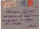 SEMEUSE - 1928 - Yvert N°199 + 205 Sur LETTRE  RECOMMANDEE De ST JEAN De SAUVES (VIENNE) Pour NIMES - 1903-60 Semeuse Lignée