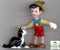 Pinochio & Cat Figure Applause Disney / Figurine Chat - Disney