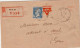 1927 - PASTEUR -Yvert N°181 Seul Sur LETTRE (ENVELOPPE SOLDAT AMERICAIN De La GUERRE 14/18 - YMCA) RECOMMANDEE De AUCH - 1922-26 Pasteur