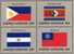 Flaggen III UNO 4-Block 1982 New York 397/412 ER+4xVB ** 13€ Malaysia Seychellen Mocambique Swasiland M/s Sheet Bf UN-NY - Colecciones (en álbumes)