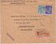 IRIS + MERCURE - 1944 - Yvert N°656+549 Sur LETTRE RECOMMANDEE De BEGLES BORDEAUX (GIRONDE) Pour CLERMONT - 1939-44 Iris