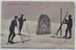 SWEDEN / SUEDE - Snow Skiers At Priintzskold Stone At Storlien  Vintage 1910s Postcard - Hand-drawn Map On Back - Sweden