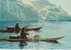 CPSM SAINT PIERRE ET MIQUELON Kayacs Timbres 1958 - Saint-Pierre-et-Miquelon