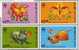 Year Of The Ox 1997 Hongkong 785/8 Plus Block 45 ** 8€ Chinese New Years Embroidery Bloc Sheetlet From HONG KONG - Blocks & Kleinbögen