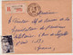 ALGERIE - 1954 - YVERT N°306 Seul Sur LETTRE RECOMMANDEE De CONSTANTINE COUDIAT Pour PARIS - Storia Postale