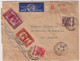 ALGERIE - 1942 - Yvert N°164+165+134+106 Sur LETTRE RECOMMANDEE Par AVION De SETIF Pour LOZANNE (RHONE) - Storia Postale