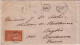 GUADELOUPE - 1918 - Yvert N°65 Seul Sur LETTRE RECOMMANDEE De BASSE-TERRE Pour BEGLES - MANQUE  PARTIE Du RABAT Au DOS - Storia Postale