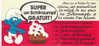 PEYO. PUB LAIT GLORIA 1982. Le Schtroumpf Gourmand. Autocollant En Relief Sur Son Support Pub D´origine. - Advertisement