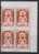 India 1987 MNH, Block Of 4.,  Guru Ghasidas, Religios Teacher, Hindu Religion, As Scan - Blokken & Velletjes