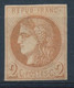 France-Emission De Bordeaux YT 40B Neuf * 2c Brun-rouge Report 2 - 1870 Emisión De Bordeaux