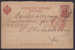 Russia Private Postal Stationery Ganzsache Entier RED St. Petersborg 1890 & Number Cds. "4" (2 Scans) - Entiers Postaux