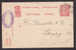 Luxembourg Postal Stationery Ganzsache Entier PRIVATE Print 'TIPSY' MAYER-REIS 1920 LEIPZIG Germany - Stamped Stationery