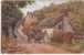 U.K. - ENGLAND - DEVON - Nr. LYNTON - A DEVONSHIRE LANE - COTTAGE - DONKEY CART - CHILDREN - 1922 - Lynmouth & Lynton