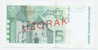 CROATIA: CROATIA: 5 Kuna 7.3.2001 UNC *SPECIMEN* P37s Official Specimen Note !! RARE ! - Kroatien