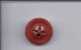 Bouton Ancien : Lot D'un Bouton Verre Opaline Rouge Avec Motif A Fleurs ( Peintes Et Bordure Dorée ) - Buttons