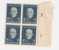 1954 -NEDERLAND PAYS-BAS- PLESMAN- Bloc De 4 Timbres - 10 C + 4 C -bleu - Yvert & Tellier N°625 - Unused Stamps