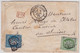 1873 - CERES - YVERT N°53+60A (BELLE VARIETE SUR LE CADRE) Sur LETTRE De MONTPELLIER Pour ZÜRICH (SUISSE) - 1871-1875 Cérès