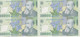 Romania 10000 Lei 2000 (2001) Uncut Sheet Of 4 Banknotes, Certificate Of Autenticity , Isarescu Signature - Rumania