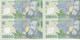 Romania 10000 Lei 2000 (2001) Uncut Sheet Of 4 Banknotes, Certificate Of Autenticity , Isarescu Signature - Rumänien