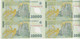 Delcampe - Romania 10000 Lei 2000 (2001) Uncut Sheet Of 4 Banknotes, Certificate Of Autenticity , Isarescu Signature - Romania