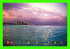 PANAMA CITY BEACH, FL - EMERALD GREEN WATERS AT DUSK - DIMENSION 12X17 Cm - - Panama City