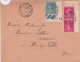 SEMEUSE LIGNEE + CAMEE - 1938 - LETTRE De VILLEFRANCHE ST PHAL (YONNE) Avec COIN DATE - 1903-60 Sower - Ligned