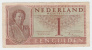 NETHERLANDS 1 GULDEN 1949 VF P 72 - 1 Gulde